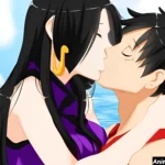 Boa-Hancock-is-kissing-Luffy-in-One-Piece